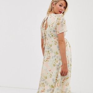 [HOPE & IVY Maternity] Floral Midi Dress - Size 10